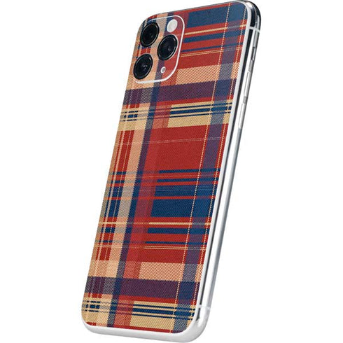 Red and Blue Plaid iPhone 11 Pro Skin
